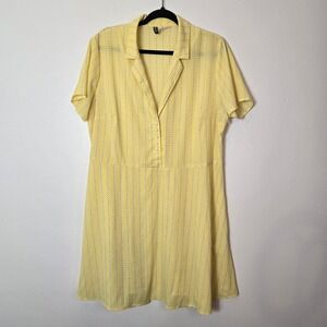 H&M Divided To All the Boys I've Loved Before Yellow Floral Stripe Dress XL